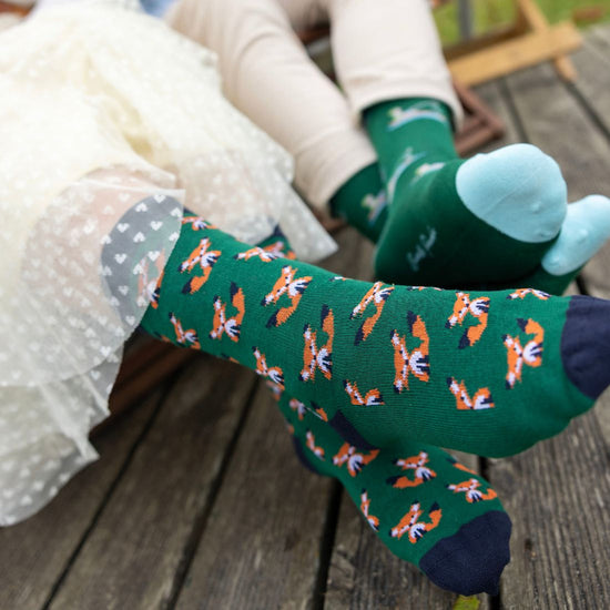 Swole Panda Fox Bamboo Socks Size 4-7