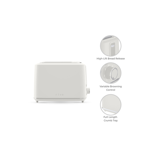 Riva Cool Touch Toaster 2-Slice White RVWT001