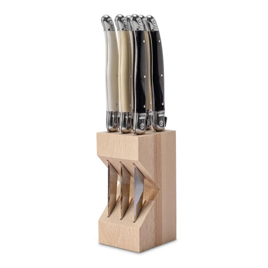 Andre Verdier Steak Knife Set with Stand, 6-Piece Conventionnel