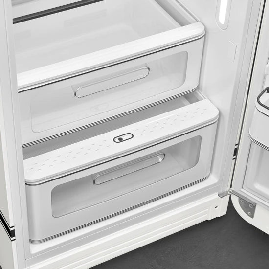 Smeg Porsche x Smeg Retro Style Full Refrigerator, 270L Carrara White FAB28RDPCW6
