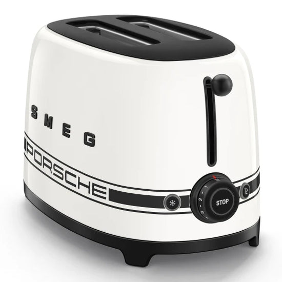 Smeg Porsche x Smeg Retro Style 2-Slice Toaster 950W Carrara White TSF01PCWEU