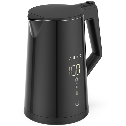 AENO EK7S Smart Electric Kettle, Wi-Fi, 1.7L, Temp Control, Strix, Black