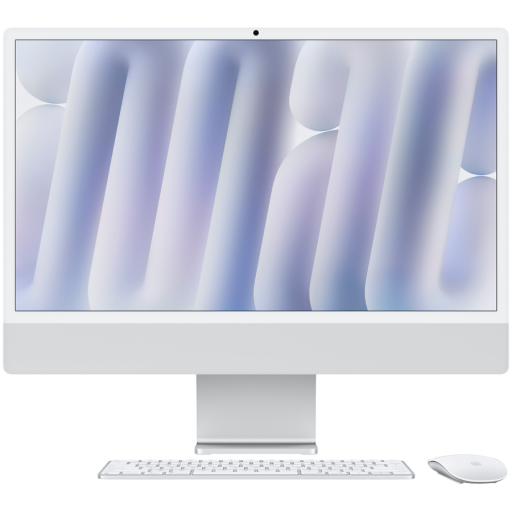 Apple 24-inch iMac with Retina 4.5K display: Apple M4 chip with 8‑core CPU and 8‑core GPU, 16GB, 256GB SSD - Silver,Model A3247