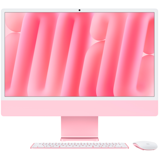 Apple 24-inch iMac with Retina 4.5K display: Apple M4 chip with 8‑core CPU and 8‑core GPU, 16GB, 256GB SSD - Pink,Model A3247
