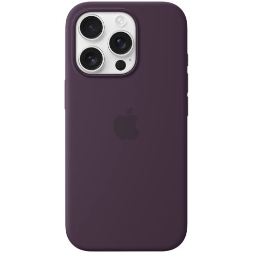 Apple iPhone 16 Pro Silicone Case with MagSafe - Plum,Model A3315