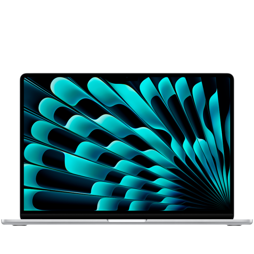 Apple 15-inch MacBook Air: Apple M4 chip with 10-core CPU and 10-core GPU, 24GB, 512GB SSD - Silver,Model A3241