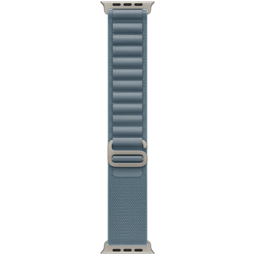 Apple 49mm Light Blue Alpine Loop - Medium - Natural Titanium Finish