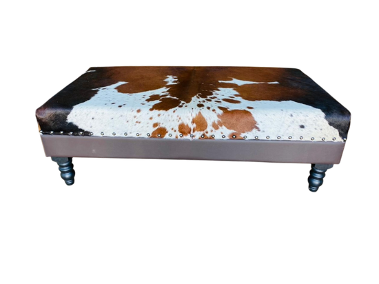 Authentic Nguni Cowhide Ottoman – THS10031 ( 1400mm X 800mm X 45mm)