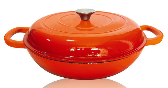 Cast Iron Saucepan Flame Orange 30CM CH1224