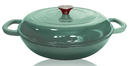 Cast Iron Saucepan Sea Salt 30CM CH1222