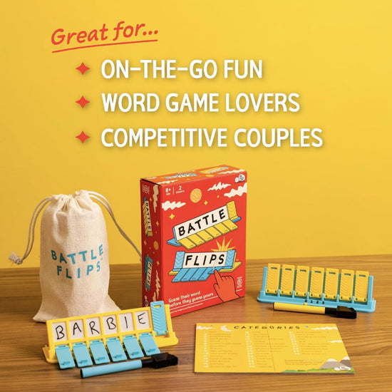 Big Potato Games - Battle Flips - The Word vs Word Family Game - 2 Players