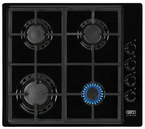 Defy 60cm Black Gas Hob - DHG132