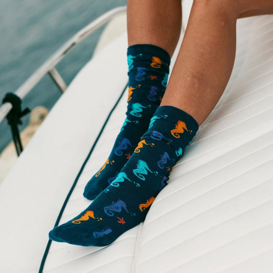 Swole Panda Seahorse Bamboo Socks Size 4-7