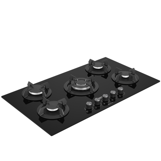 Defy 90cm Black Gas on Glass Hob - DHG905