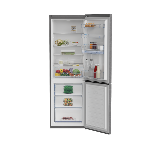 Defy 348L Satin Metallic Eco Combi Fridge with Water Dispenser DAC645