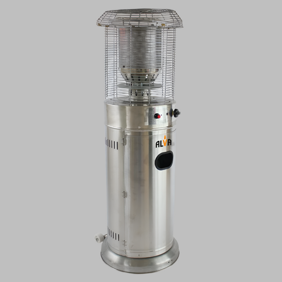 Alva Short Stand Gas Patio Heater 1.35m - Stainless Steel GHP33
