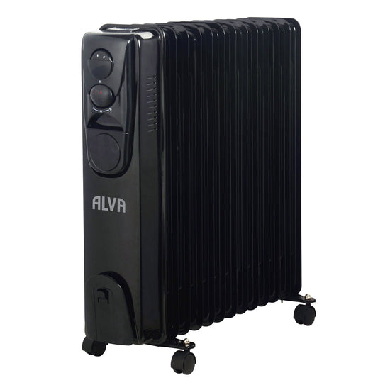 Alva 13 Fins 2500w Oil Filled Heater Glossy BlackĀ AOH201-13