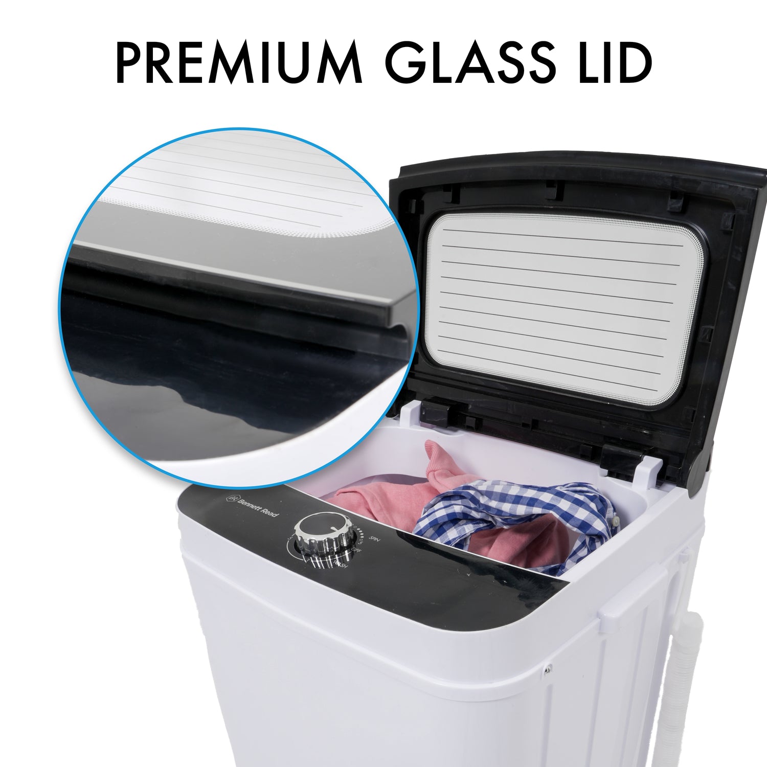 Bennett Read 7kg Single Tub Compact Washing Machine White JCW112