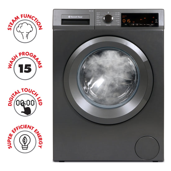 Bennett Read 9KG Front Loader Washing Machine Dark Grey Touch JCW110