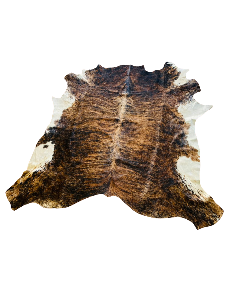 Brown and white Brindle cowhide rug the hide shop