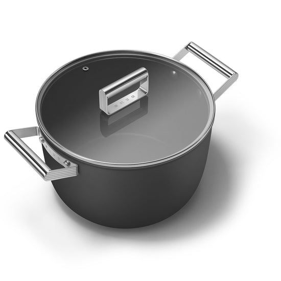 Smeg Non Stick Casserole Dish Cookware 26cm Black CKFC2611BLM