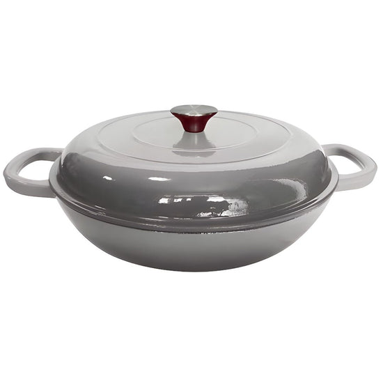 CAST IRON SHALLOW CASSEROLE 26CM GREY CH1446