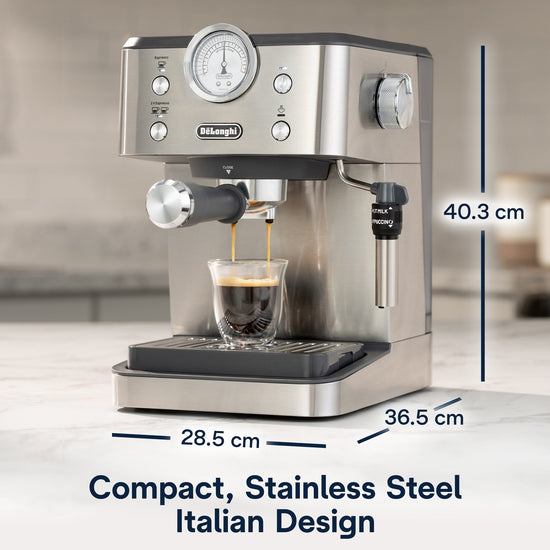 Delonghi Linea Classic Manual Pump Espresso Coffee Machine EM450.M