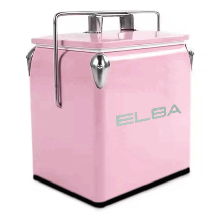 Elba Metal Cooler Box 13 Litre Pink 05/MCB-P