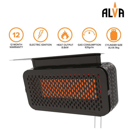 Alva Wall-Mounted Gas Patio Heater GHP50