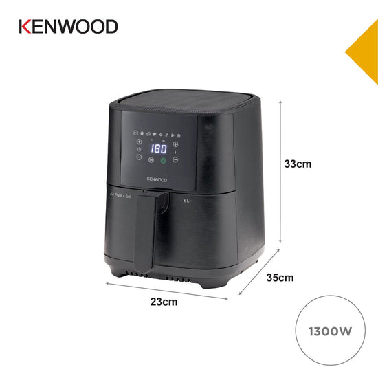Kenwood - 6L Air Fryer with Grill Function - HFP60.000BK