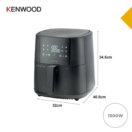 Kenwood - 9L Air Fryer with Grill Function - HFP92.000BK