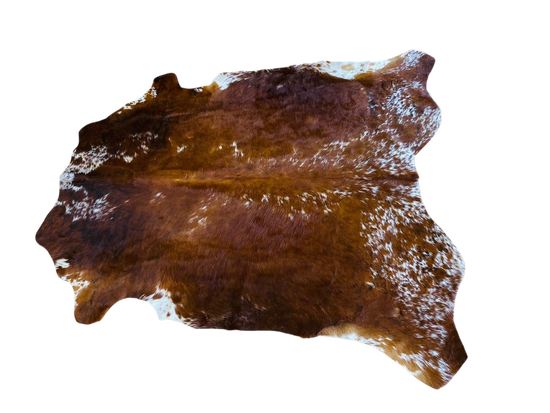 Brown and White cowhide rug the hide shop