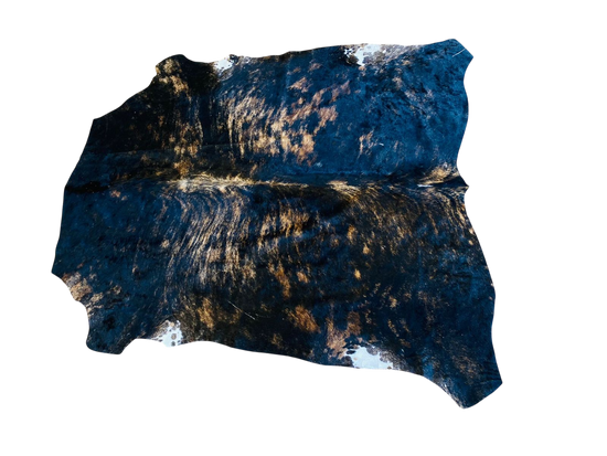 Nguni Hide Black, Brown and White Cow Hide Rug 1,97m X 2,65m - THS10116