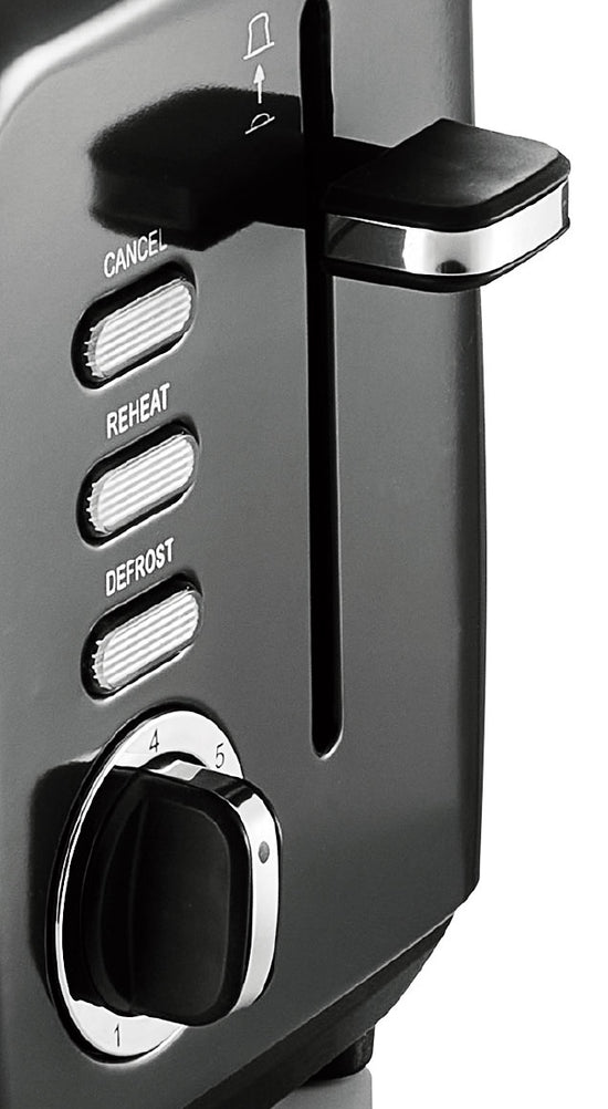 Swan Townhouse Stainless Steel Black 2 Slice Toaster STH2B