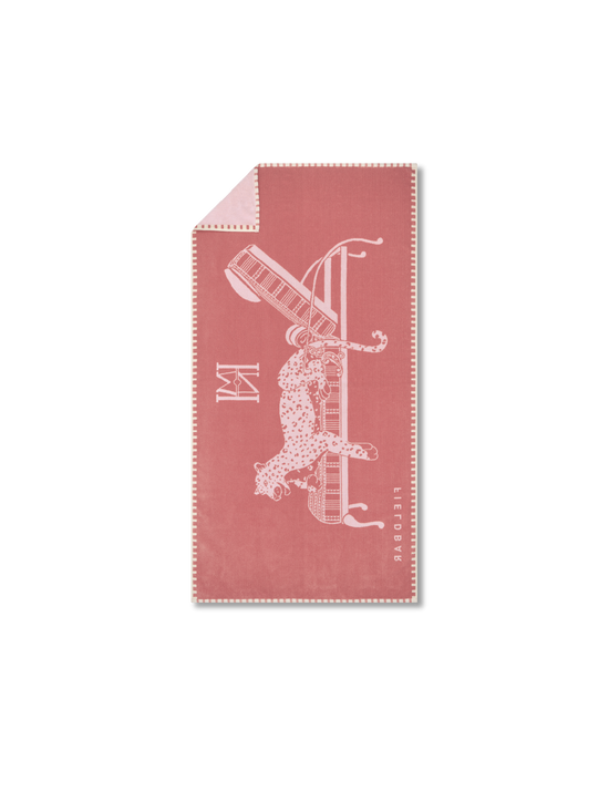 FIELDBAR Seabed Beach & Bath Towel / Nellie Pink 170cm x 90cm Nile Crocodile