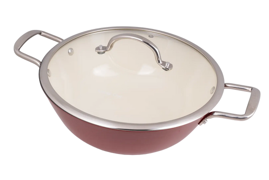Snappy Chef 30cm Superlight Round Casserole, Red CIRC030