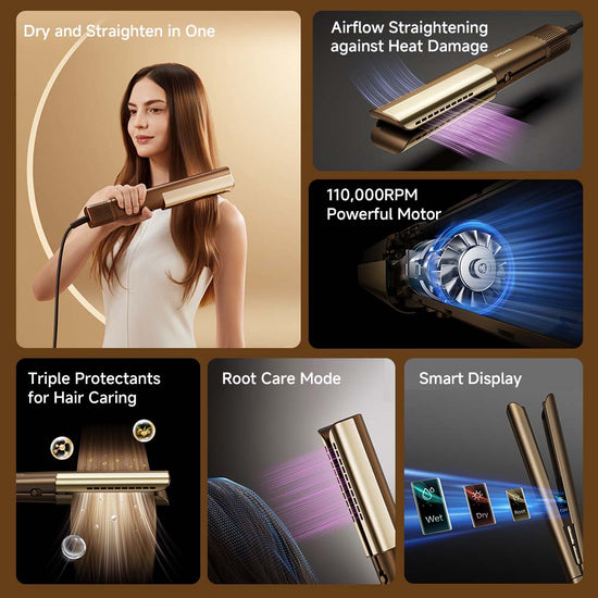 Aero Straight 2-in-1 Hair Dryer & Straightener AMA10A