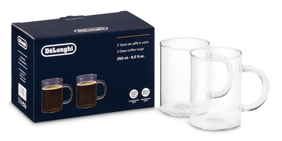 Delonghi Double Walled Long and Americano Coffee Mugs 250ml DLSC320