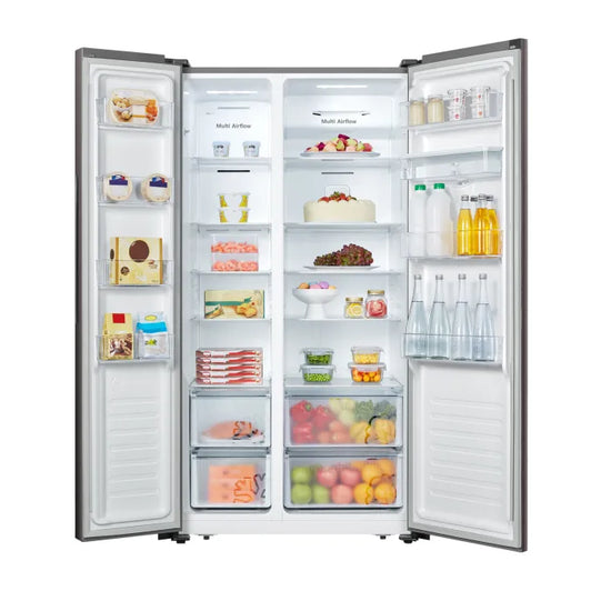 Hisense 508L SBS Fridge Water Dispenser White And Khaki Glass H670SDK-WD