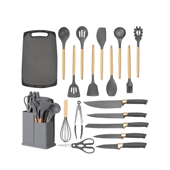 Kitchen Life 19 Piece Kitchen Utensil Set Grey