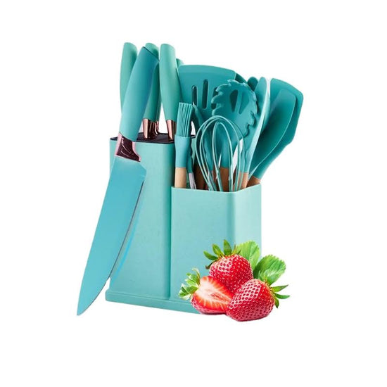 Kitchen Life 19 Piece Kitchen Utensil Set Dark Green