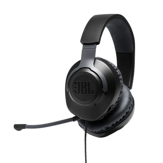 JBL Quantum 100 Wired Over-Ear Gaming Headset With Detachable Mic Black