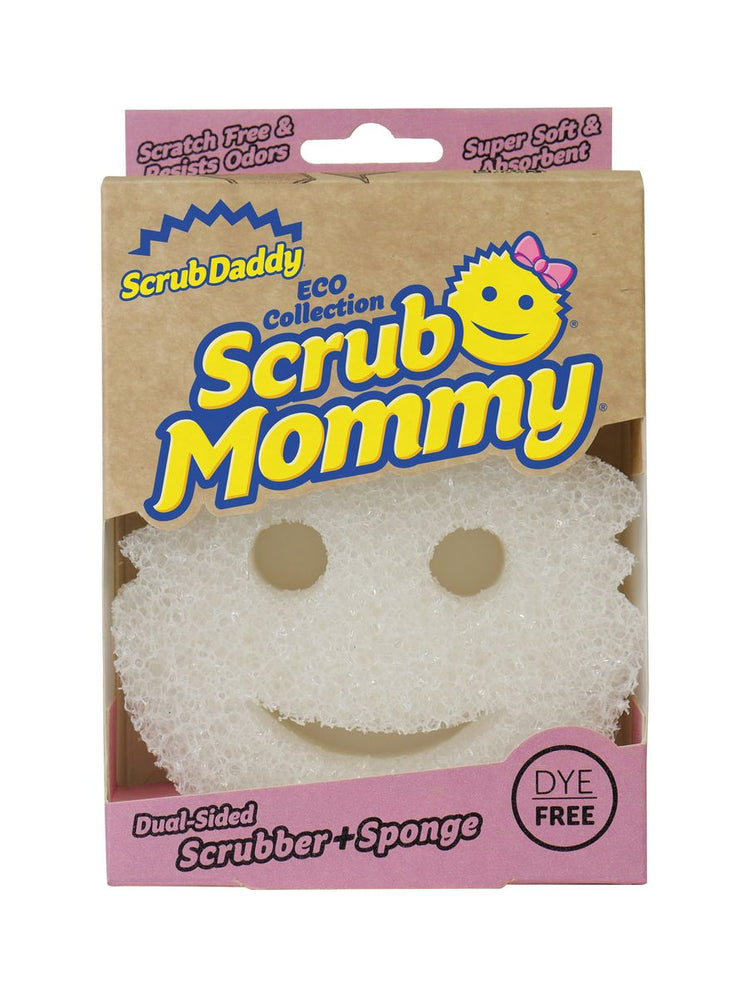 Scrub Mommy Dye Free white dual-sided scrubbing sponge