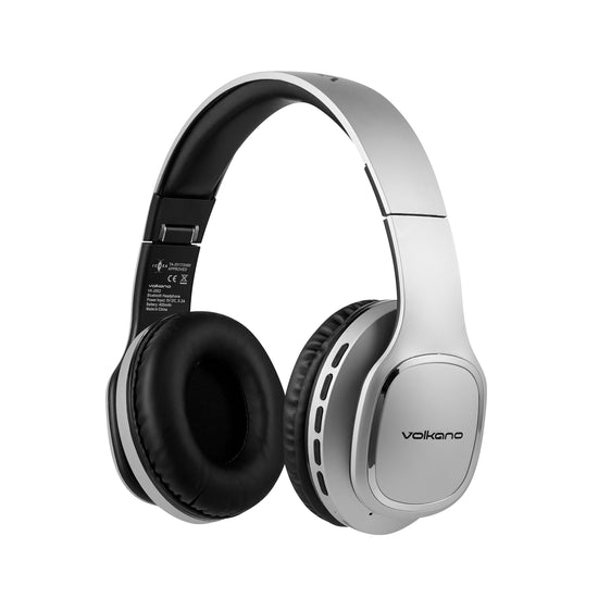 Volkano Phonic Series Bluetooth Headphones - Silver