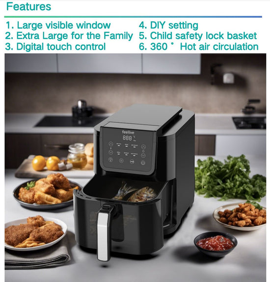 Feelive 5L Air Fryer AFT05017M-GS