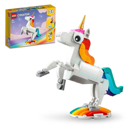 LEGOĀ® Creator Magical Unicorn 31140 Building Toy Set (145 Pieces)