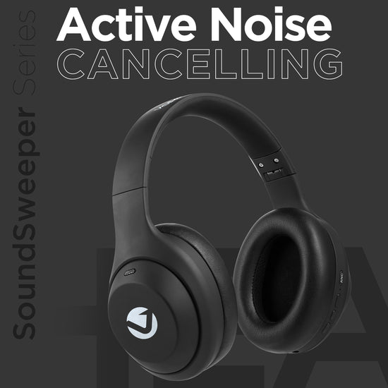 Volkano SoundSweeper Series Active Noise Cancelling Headphones Black