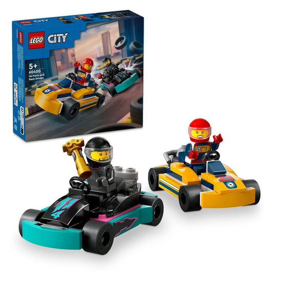 LEGOĀ® City Go-Karts and Race Drivers 60400 Building Toy Cars - 99 Pieces