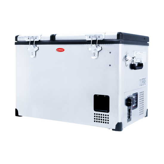 Snomaster 56lt Dual compartment Stainless Steel Fridge/Freezer - SMDZ-CL56D