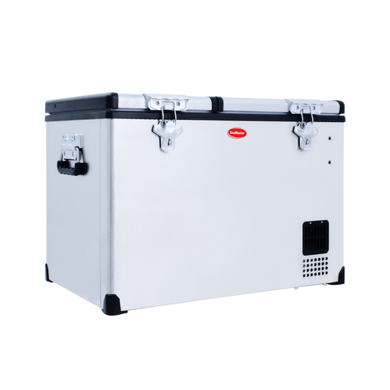 SnoMaster 66lt Low Profile Dual Compartment Stainless Steel Fridge/Freezer - SMDZ-LP66D